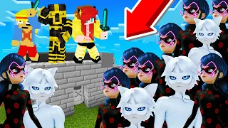 BASE 100% SEGURA VS APOCALIPSIS de LADYBUG AKUMATIZADA Y CAT BLANC en MINECRAFT