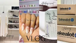 VLOG: Attending an event + Vacation prep | New hair | New Nails | Shopping | Unboxing