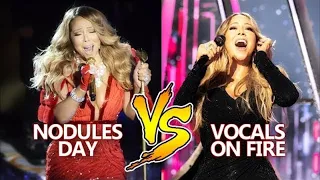 Mariah Carey - Nodules day VS Vocals ON FIRE! (Live)