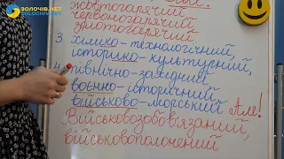 Відеоурок української мови для 6 класу: Написання складних прикметників разом і через дефіс