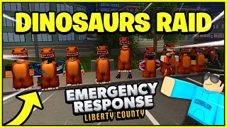 We RAIDED PRIVATE SERVERS as DINOS in ERLC! (Emergency Response Liberty County)