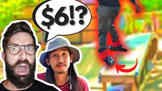 We Tried Skating TERRIFYING $6 Thrift Store Skates *HARD TRICKS*