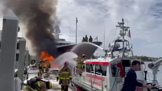 Boat goes up in flames after fueling at Bahia Mar