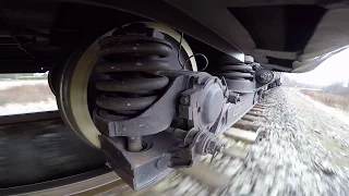 [GoPro] - Тележка дизель-поезда ДР1А на плохой дороге 1 / DR1A DMU bogie on bad track 1