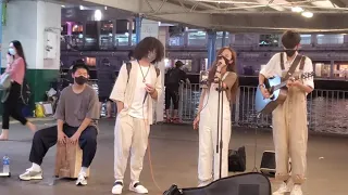 曾比特Mike - 我不如 / 隔離 (Cover with Happy + Max) @尖沙咀碼頭Busking 2021.09.20