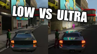 GTA 3 Definitive Edition - LOW vs ULTRA Graphics Settings Test