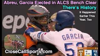 P1-3 - Adolis Garcia & Bryan Abreu Ejected as Astros & Rangers Feud Visits ALCS, Dusty Baker Run Too