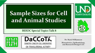 Sample Sizes for Cell and Animal Studies