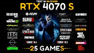 RTX 4070 Super in 4K/2160P : Test in 25 Games🔥