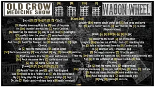 Old Crow Medicine Show - Wagon Wheel [A] [Jam Track] [Guitar Chords & Lyrics]