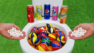 Basketball VS Coca Cola Zero, Fanta ?, Pepsi, Didi, Yedigün and Mentos in the toilet