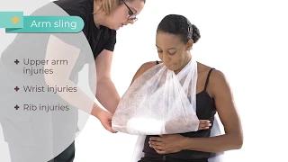 How to put on a sling | Arm Sling & Elevation Sling | First Aid | iHASCO