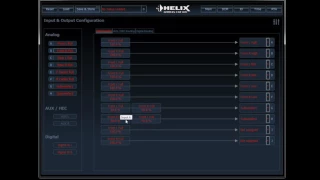 Helix DSP Setting Inputs, Outputs, and X-overs