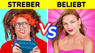 BELIEBTE SCHÜLERIN VS. STREBERIN! So wird man in der Schule beliebt! Comedy auf 123 GO! CHALLENGE