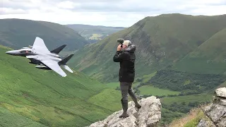 USAF F-15 Strike Eagle Low level in the Mach Loop Wales