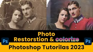 How to Restore photo in photoshop | Restoration Filter in Photoshop | Photo colorize In photoshop