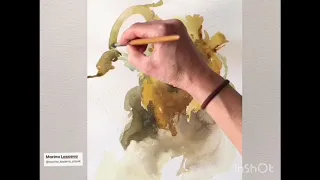 Подсолнух в акварели / watercolor sunflower