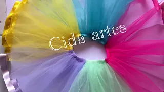 Saia tutu colorida by cida artes