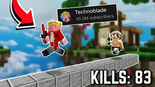 Dominating With Technoblade in Minecraft Skywars...