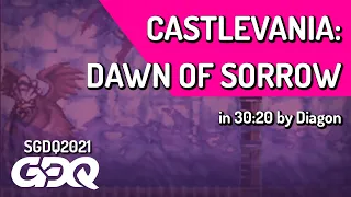 Castlevania: Dawn of Sorrow by Diagon in 39:32 - Summer Games Done Quick 2021 Online