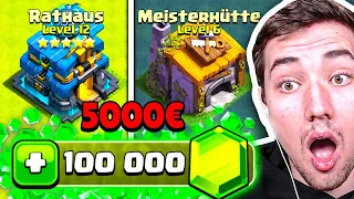 5000€ in CLASH OF CLANS ERREICHT! 😅 100.000 Gems aufladen!