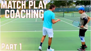 Coaching my Students During Tennis Match Play | Part 1 Alec