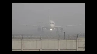 Boeing A320-FF: Test flight in severe thunderstorm & almost zero visibility (X-Plane 11)