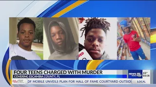 Four teens charged with murder