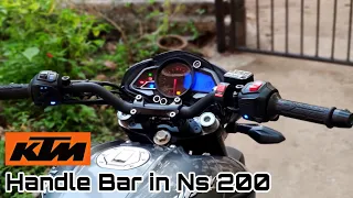 KTM Duke Handle Bar in Pulsar Ns200! Installation, Detailed | Easy Fit | look🔥