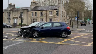 Swindon's Crappy Bus Boulevard, Selfish Parking And A Crash. Swindon Car Camera, Dashcam. (Cat6)