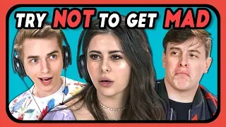 YouTubers React To Try Not To Get Mad Challenge