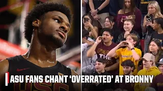 Bronny James showered in 'overrated' chants after a missed layup | ESPN College Basketball