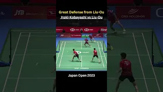 Great Defense from Liu Ou  | Hoki-Kobayashi vs Liu-Ou | Japan Open 2023