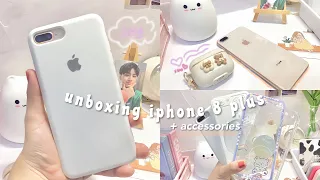 unboxing iPhone 8 plus 256gb gold in 2022 + aesthetic & cute accessories 🍎shopee haul | Philippines