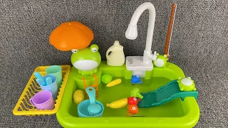 8 Minutes of Satisfaction Unboxing Frog Simulation Automatic Dishwasher Set ASMR | Toy Review