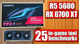 RX 6700 XT + Ryzen 5 5600 tested in 25 games | 1080p vs 1440p |