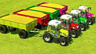 TRANSPORTING MINI RIGITRAC TRACTORS & SORGHUM - Farming Simulator 22