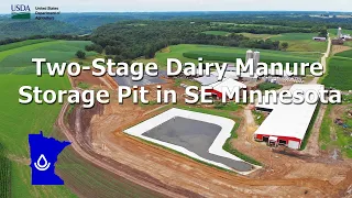 Two-Stage Dairy Manure Storage Pit in SE Minnesota