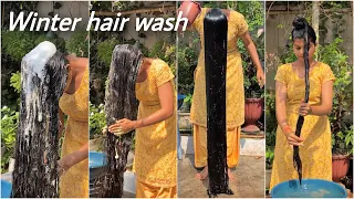 Winter hair care  || सर्दियों में बालों को कैसे धोए || long hair Alka