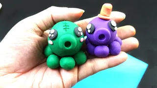 Octopus polymer clay tutorial how to make DIY octupus clay couple charm