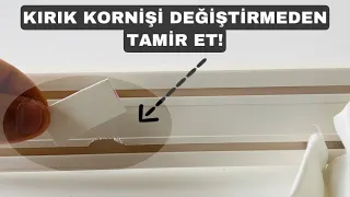 Kırık kornişi değiştirmeden  TAMİR ET !! | Qırılmış korniş təmiri | Broken cornice repair