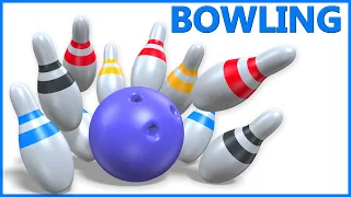 Fun Bowling Video For Kids | Toddler Learning Videos | Kids Entertainment