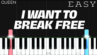 Queen - I Want To Break Free | EASY Piano Tutorial