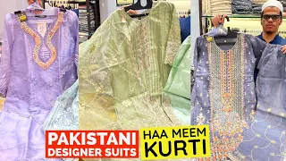 Amazing Pakistani Concept Designer Suits at Haa Meem Kurti, Mumbai. Heavy & Delicate Embroidery Work