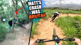 RIDING MTB WITH MATT JONES ENDS WITH BRUTAL CRASH!