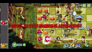 Survive a massive attack without any lawn mowers. Lost City Day 16 | Plants Vs Zombies 2