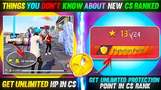 Get Unlimited HP And Protection Points In CS Ranked😍🔥 || Things You Don't Know About Free Fire