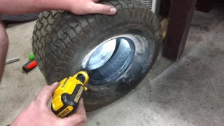 How to: Install tube in lawn mower tire