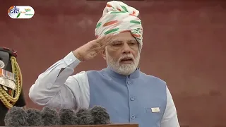 The tunes of Jan Gan Man reverberate across the Red Fort as PM Narendra Modi unfurls National Flag