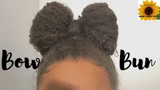 Turn your Natural Hair Bun into a Bow🎀 | Quick and Easy Bun on Natural Hair| Natural Hairstyle